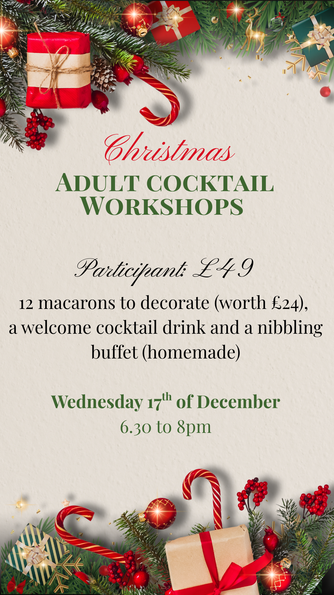 Adult Cocktail Decoration Workshop